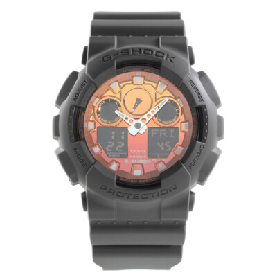 CASIO G-SHOCK GA-100FL-8AJF GA-100 SERIES GA-100 GA  Quartz  Orange Gray