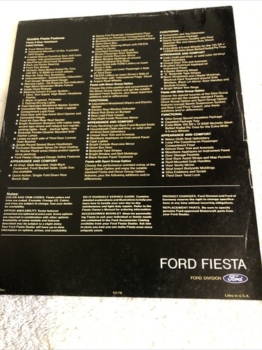 1979’s Ford Vintage Brochures - Picture 10 of 14