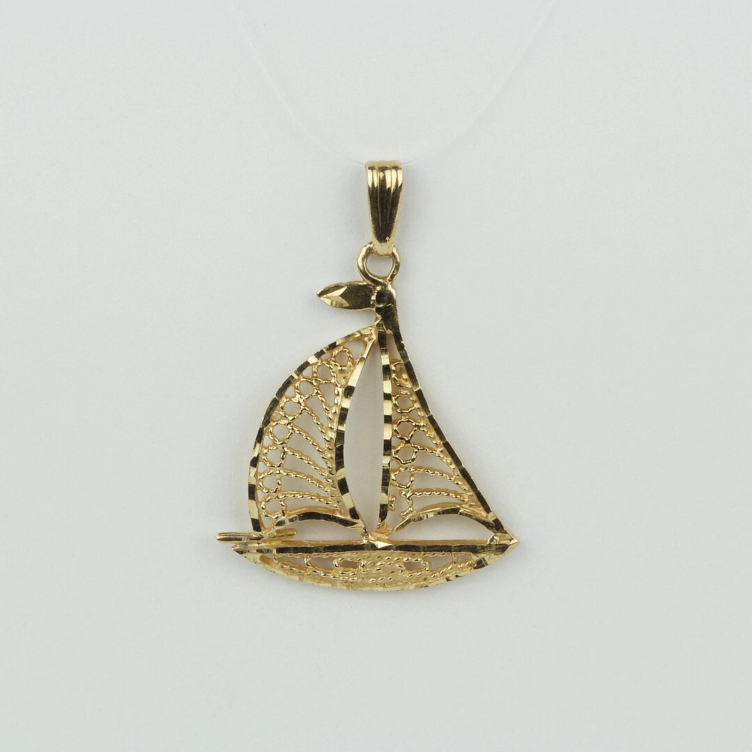 14k Yellow Gold Womens Filigree