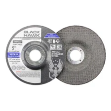 50 Pack - 5" x 1/4" x 7/8" Black Hawk Grinding Wheels T27 Discs for Metal