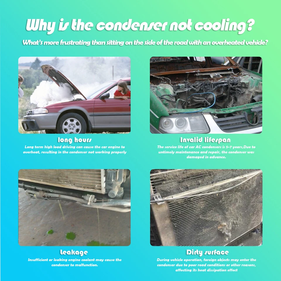 A/C Condenser Aluminum For 1996-1999 Chevrolet C1500 C2500 K1500 K2500 Suburban - Image 4 of 4