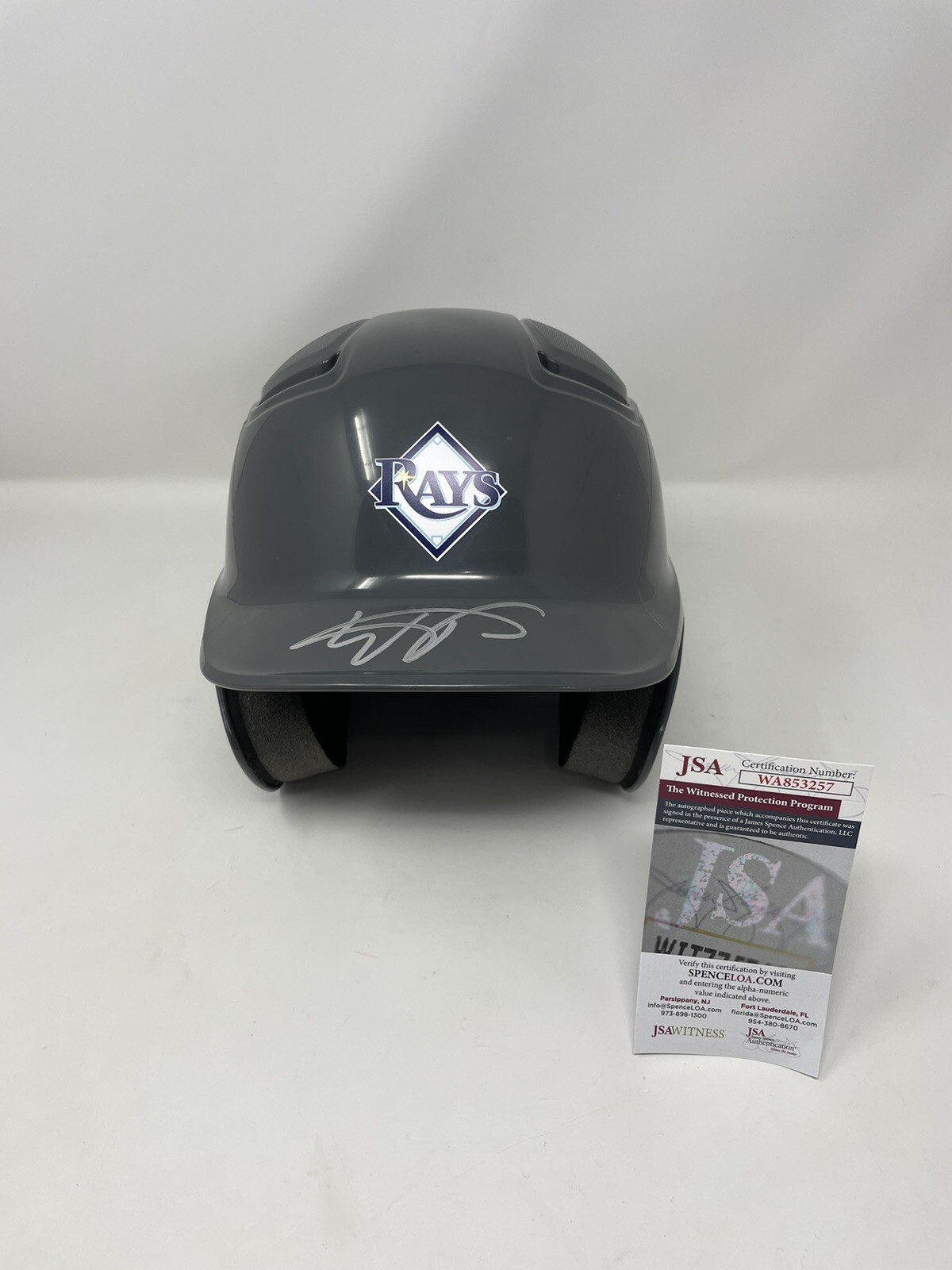 Aaron Judge Autographed Signed Tampa Bay Rays WANDER FRANCO FULL SIZE HELMET JSA COA 