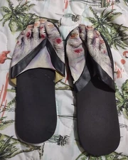 Monster Zombie Shoes Slip Ons Sandals Halloween Costume Approx Unisex Large