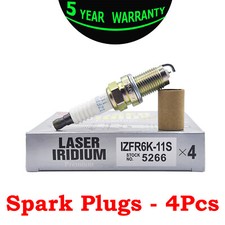 4PC Laser Iridium # 5266 Spark Plugs Fits For Ngk Honda Civic 1.8-Liter