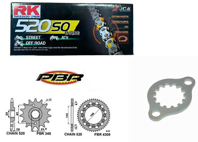 HONDA FMX 650 2005 2008 KETTENGETRIEBE RK 520 SO KRONE RITZEL + STOPPER