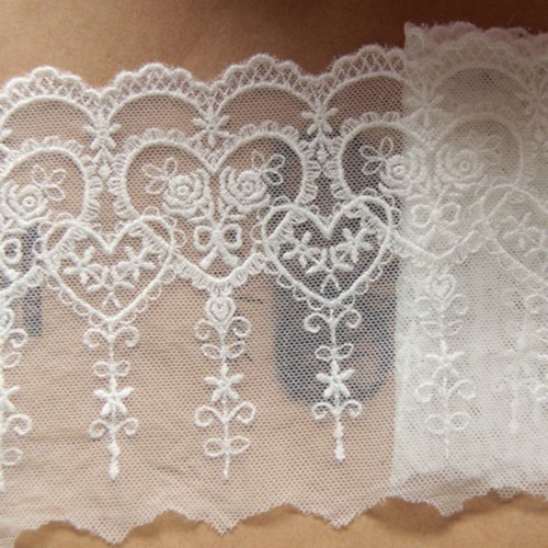 Lace Trims Trimings Fabric Tassel Cotton Rose Heart Bridal Wedding Dress By Yard