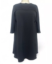 Women’s Size 12  Dress Black With Shawl Knee-length Shift Officewear Louche Work