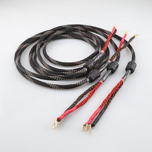OCC HiFi Loudspeaker Wire Western Electric Speaker Cable Cord Banana Spade Plug - Afbeelding 10 van 14