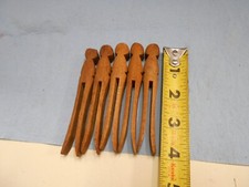 Vintage Wood Clothes Pins 5Pcs. Hand Made 