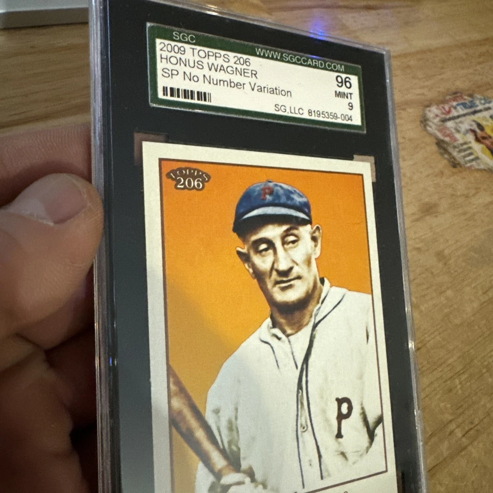 Tarjeta de béisbol Honus Wagner SGC 9 como nueva coleccionista pirata Topps 206 graduada 2009 WOW Foto 2 de 4