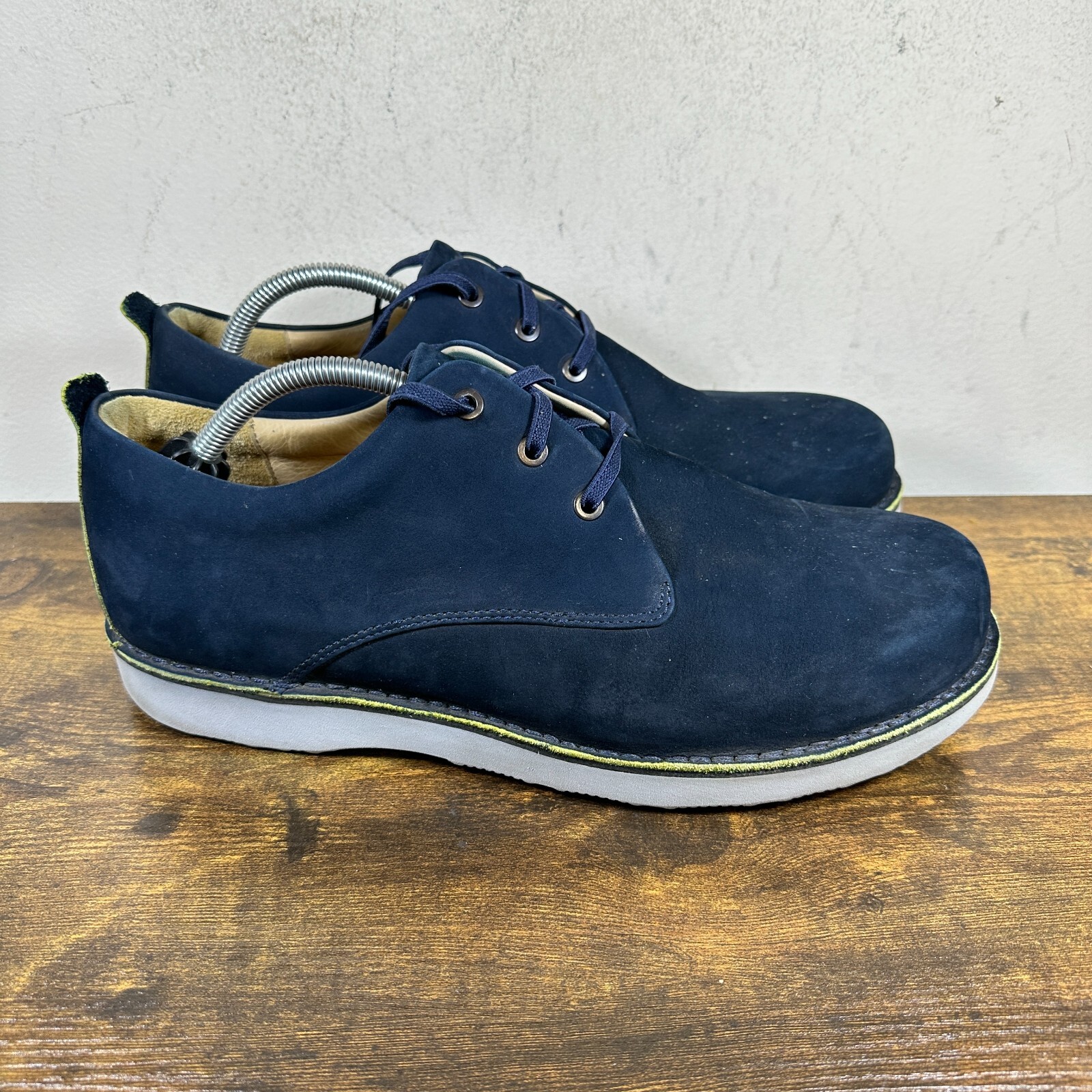 SAOLA Scarpe Samuel Hubbard Vibram Nubuck Derby Blu Grigio M1100 016 Uomo 11 5
