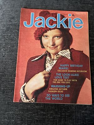 Jackie Magazine - 12 Oct 1974 Marie Osmond Alvin Stardust The Who Arrows