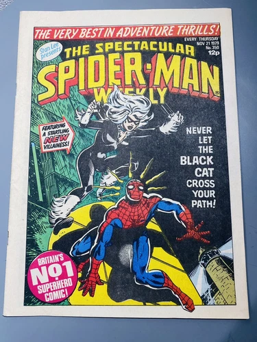 Spectacular Spider-Man Weekly #350 : Amazing Spider-Man #194 1st Black Cat in UK