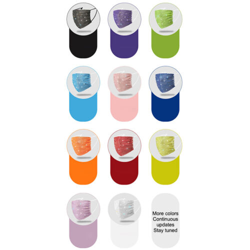 Women Fashion Face Mask With Rhinestone Elastic Reusable Washable Christmas Mask - Imagen 3 de 21