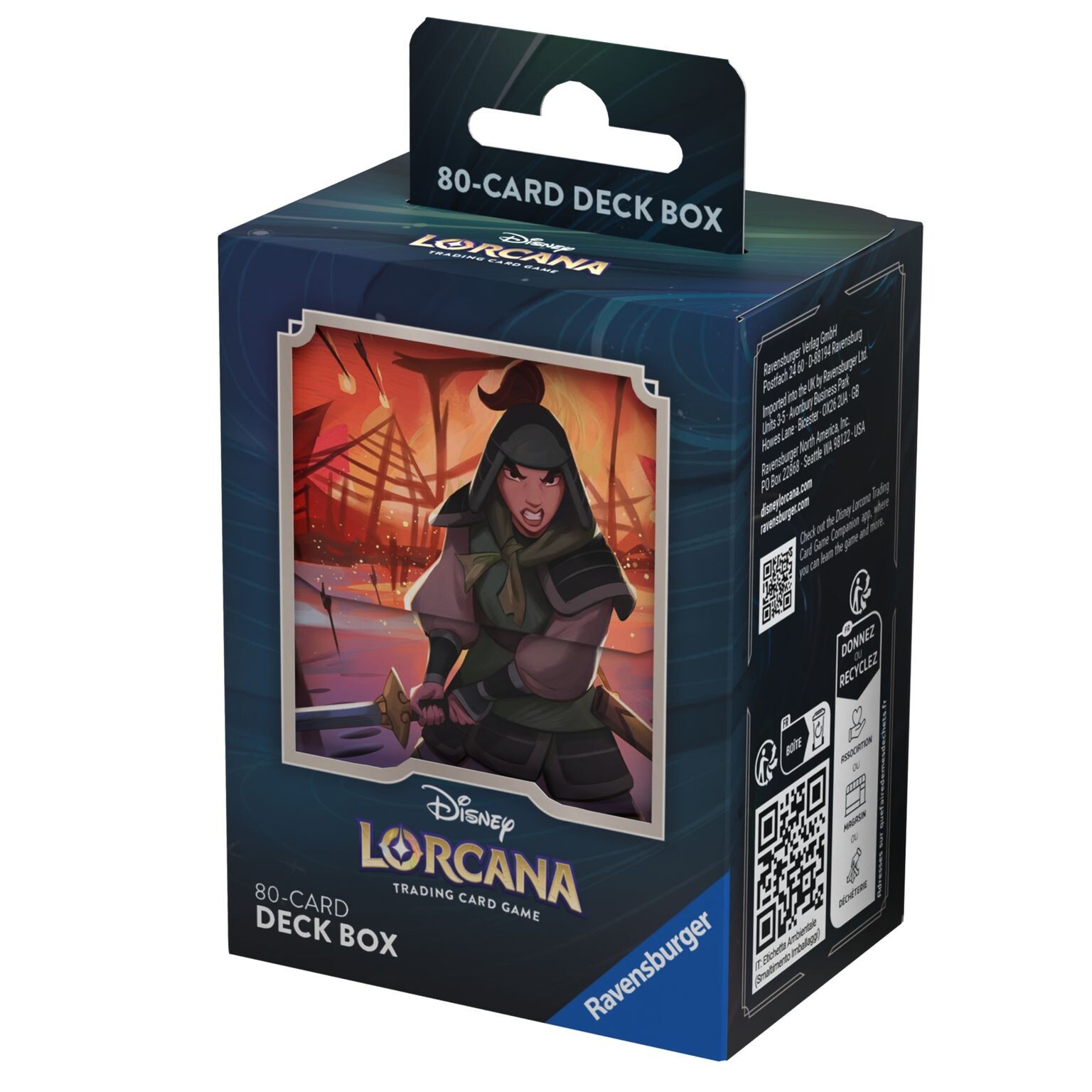 Коробка с колодой Мулан вмещает 80 карточек в конвертах Disney Lorcana TCG Восстание рожденных потопом 1990₽