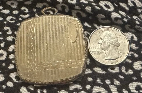 Art Deco B.M. Co Locket Pendant Sterling Silver Vintage Estate Jewelry