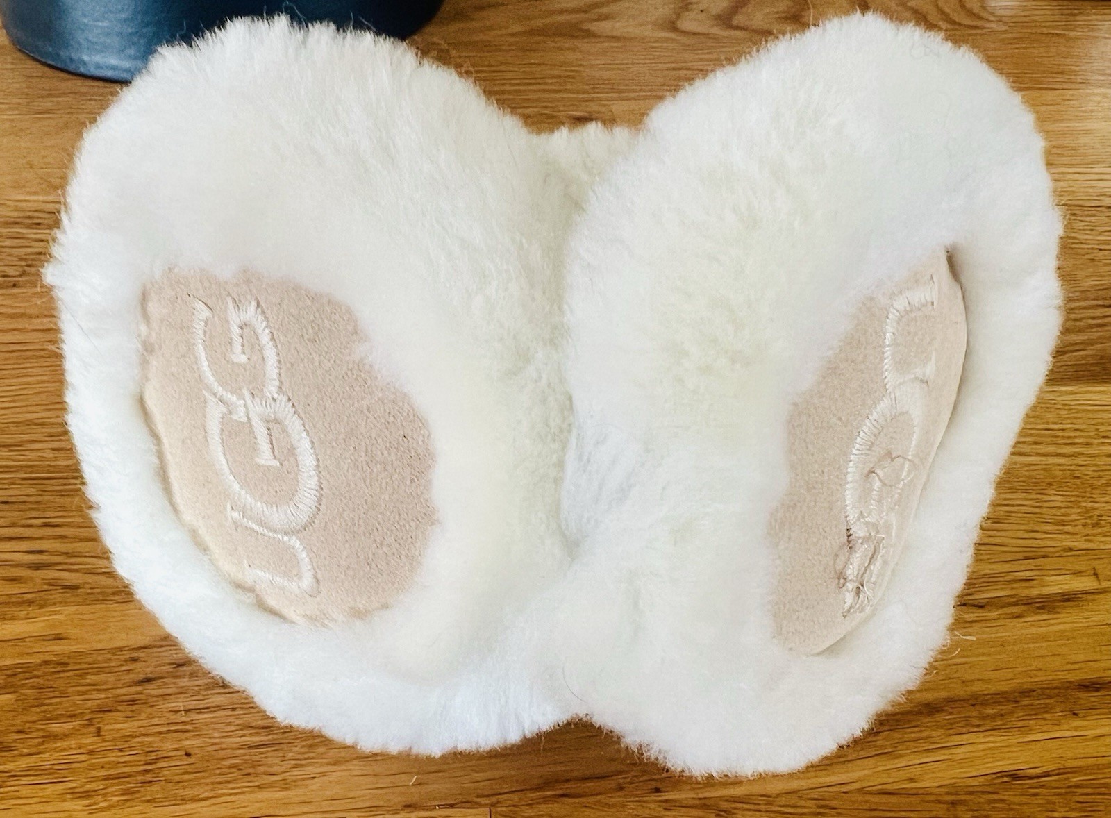 Ugg Fuzzy sheepskin embroidered  Earmuffs