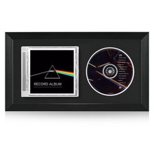 CD Display Frame for Discs  Cases   EVA Foam Slot, Black Flocked Fabric 