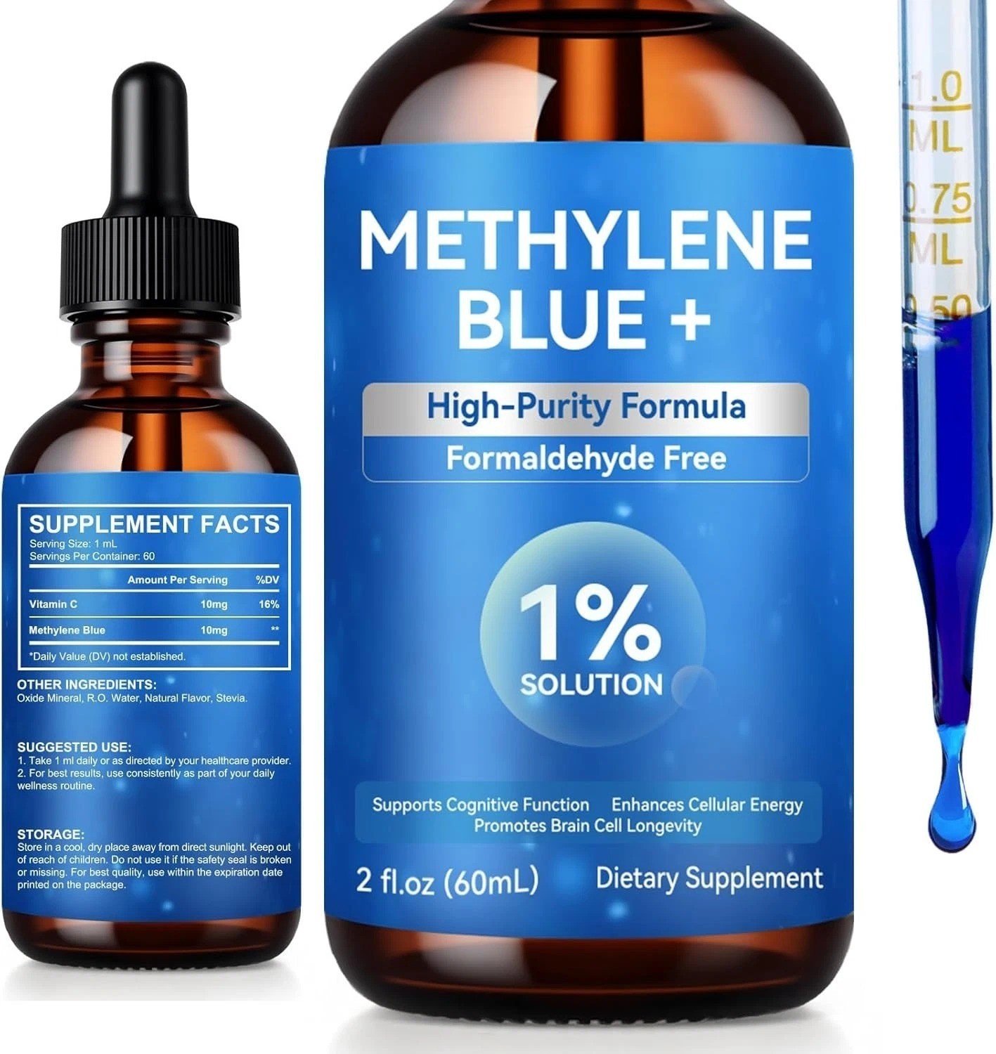 [eBay] Blue Supplement - Pharmaceutical Grade, 2 FL OZ, 1% USP Grade, Liquid
