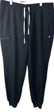 FIGS Technical Collection Jogger Pants 2XLT Black Drawstring Pockets Scrub A34