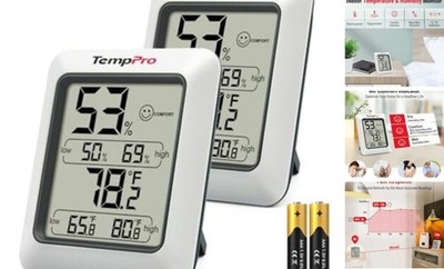 TP50 Pieces Digital Hygrometer Indoor Thermometer Room Thermometer Classic 2