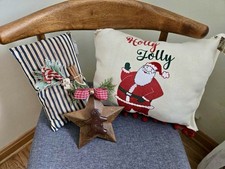 Handcrafted Holiday Pillows and Ornament Gingerbread Man Set of 3