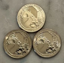 2015 PDS National Park Quarter Blue Ridge Parkway Clad - (2) BU & (1) Proof Set