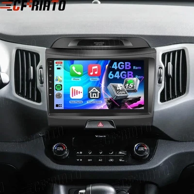 CAMECHO 4+64G per Kia Sportage 2010-16 autoradio Android 15 carplay navigatore GPS WIFI BT RDS