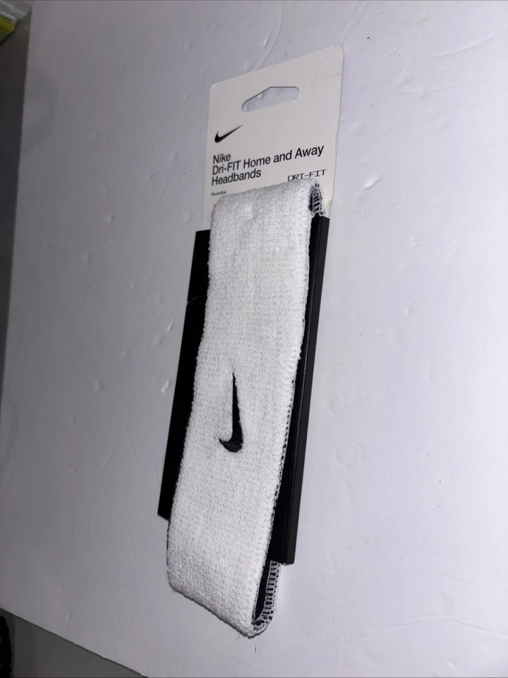 Nike Swoosh белый черный двусторонний обруч для волос унисекс баскетбол толстовка новый OSF - Изображение 2 из 4