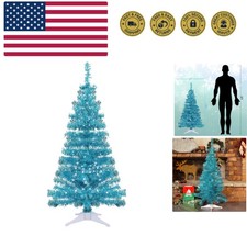 4FT Pre-Lit Artificial Christmas Tree with 70 LED Lights 8 Modes - Green Charm
