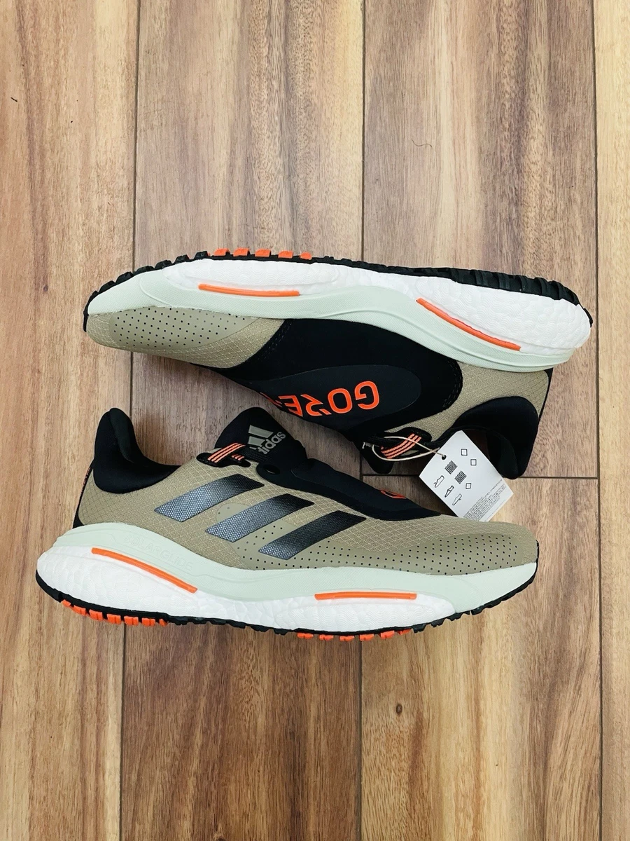 Adidas Men\'s 8.5 Solar Glide 5 Gore Tex Running Shoes Green Outdoor‎ Gorpcore Adidas Solar Glide 5 GORE-TEX Orbit Green Impact Orange for  main image 4