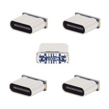 5 Pack USB C DIY Connector,Micro USB 5Pin to USB C Female Socket Port Repair ...