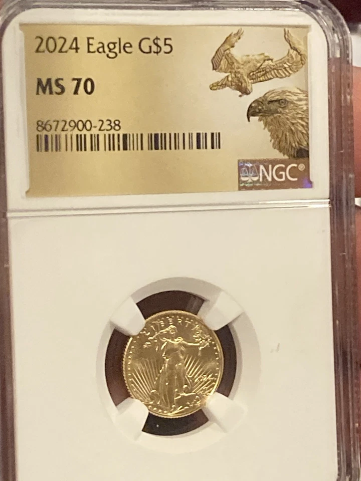 American Gold Eagle (1/10 oz) $5 - BU - Random Date - Image 3 of 4