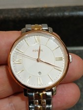 Image of Es3844 Fossil Ladies Watch Stainless Steel Bracelet Rose Gold Dial ES3884 New