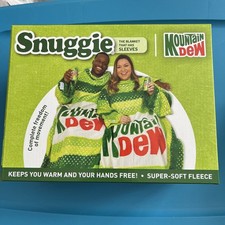 MOUNTAIN DEW Soda Pop Snuggie Blanket W/Sleeves 71"x54" Warm Cozy - NEW