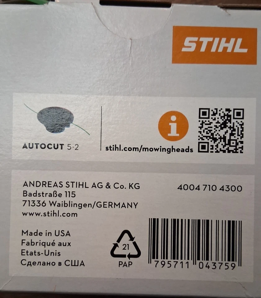 NEW OEM STIHL AUTO CUT 5-2 10-2 11-2 SPOOL W/STRING 4004 713 3000 BEST PRICE SD1 - Image 4 of 4