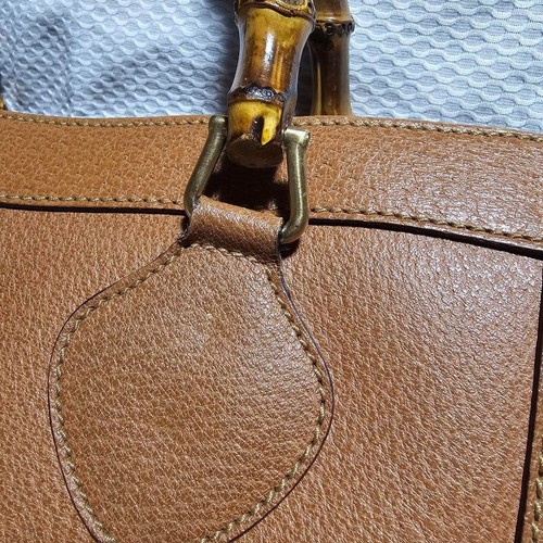 Gucci Bolso de Mano Bolso de Mano Bambú Diana Cuero Marrón Auténtico Buen Estado Envío - Imagen 4 de 19