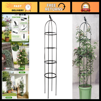 6ft Metal Garden Trellis for Climbing Plants - Rustproof, Heavy Duty Support for