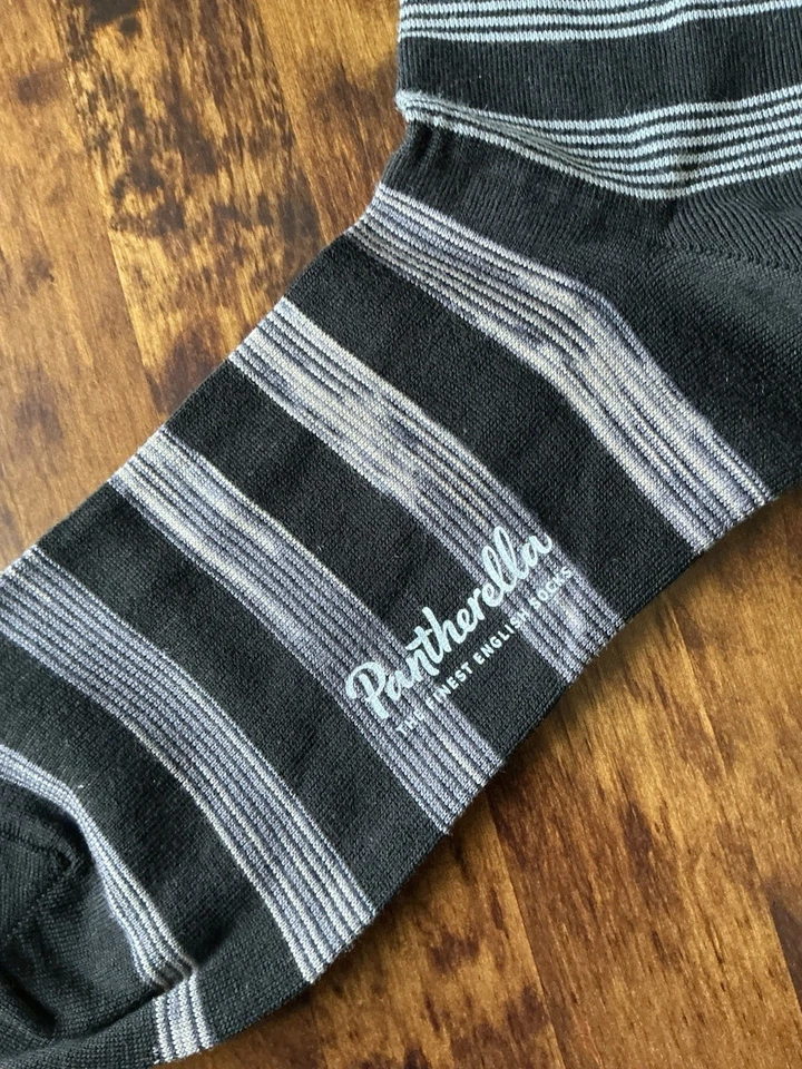 Pantherella One Pair Rubra Block Stripe Cotton Socks Size Med. 7.5 - 9.5 - Image 2 of 4