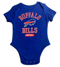Buffalo Bills Football Logo Bodysuit Romper Creeper Top Shirt Blue New Baby