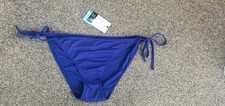 M&S Elektryczne niebieskie wiązane boczne figi bikini Fabrycznie nowe z metką UK 18