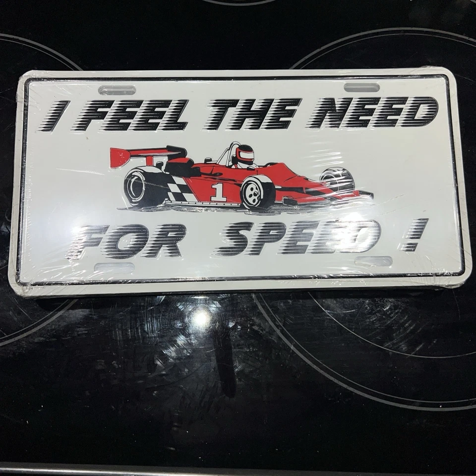 I Feel The Need for Speed matrícula tocador recuerdo novedad Indy F1 tag car Foto 3 de 3