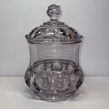 Rare Antique Light Purple EPGA Kings Crown Covered Compote Or Candy Dish