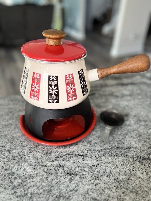 Mod / Retro Fondue Pan With Stand