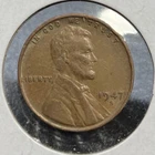 Lincoln Wheat Small Cent 1947-S San Francisco Bronze Business Strike US Coin