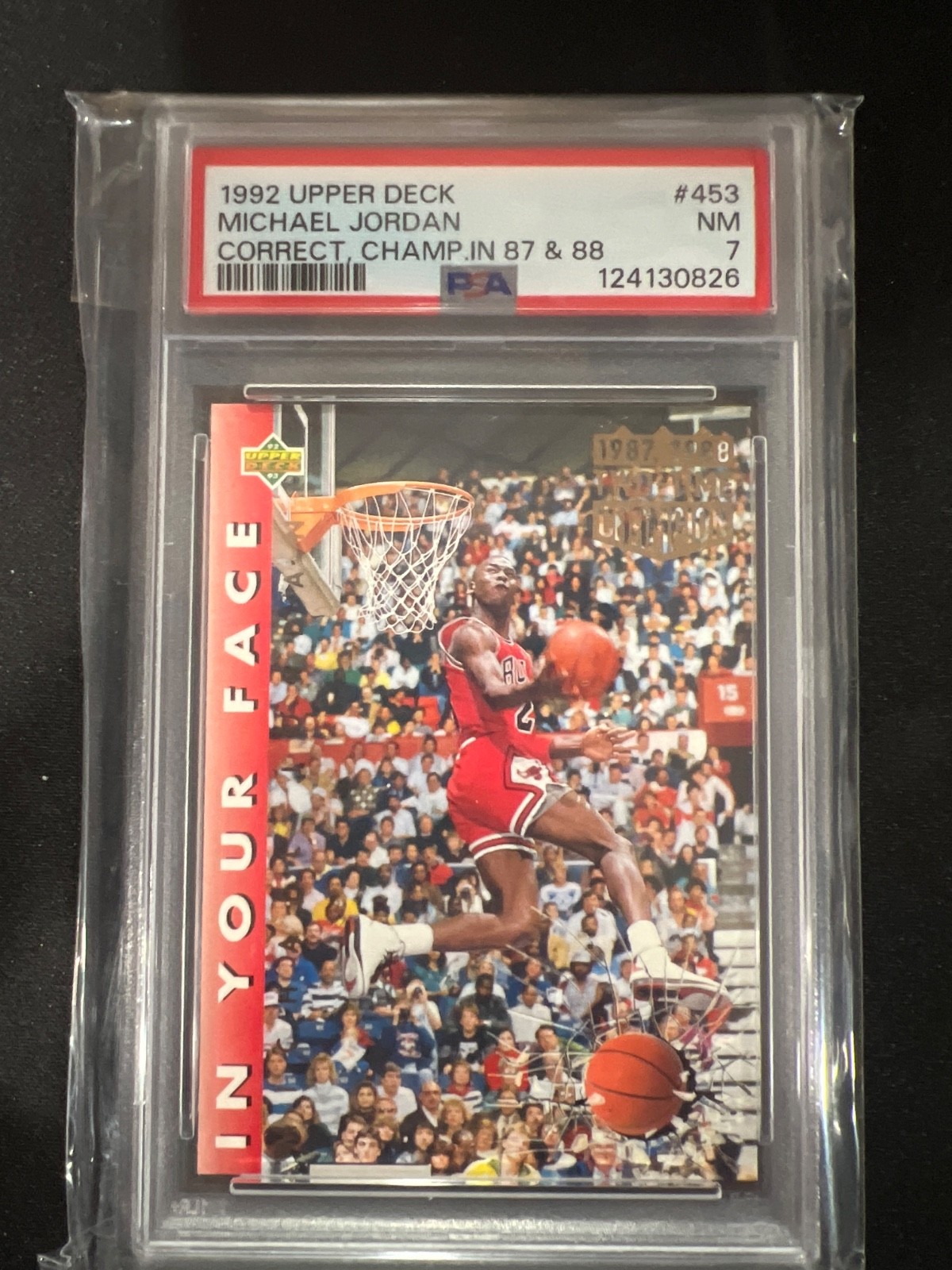1992-93 Upper Deck - Michael Jordan #453 1987, 1988 Two-Time Champion