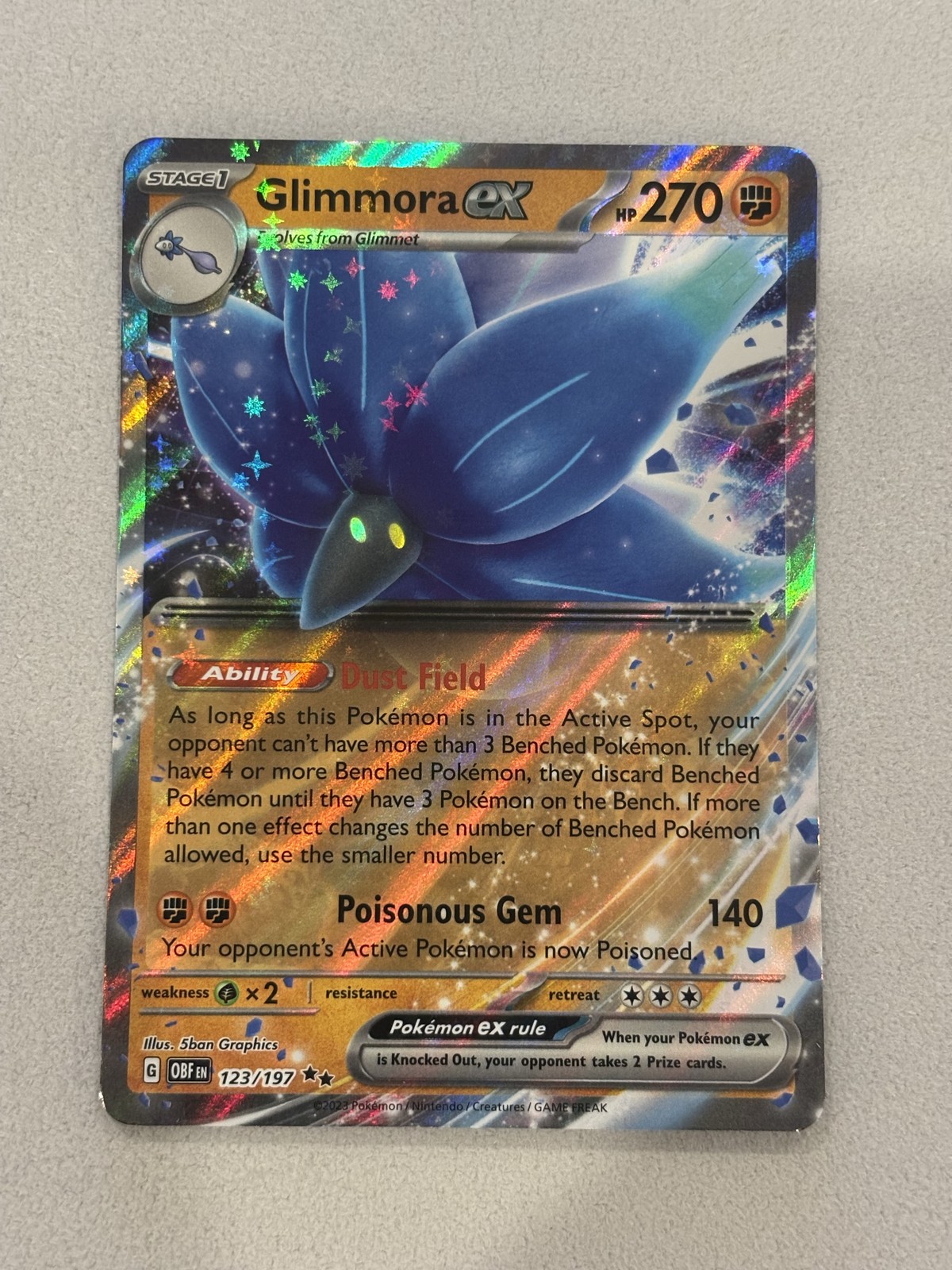 Glimmora ex - Pokemon Obsidian Flames #123 NM