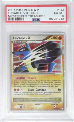 1x V1866: 2007: Lucario: 122/123: Mysterious Treasures: D & P: PSA