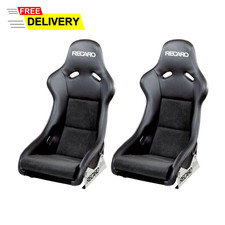 2 x Recaro Pole Position ABE Bucket Seats Black Leather Suede Pair. SEND OFFERS!