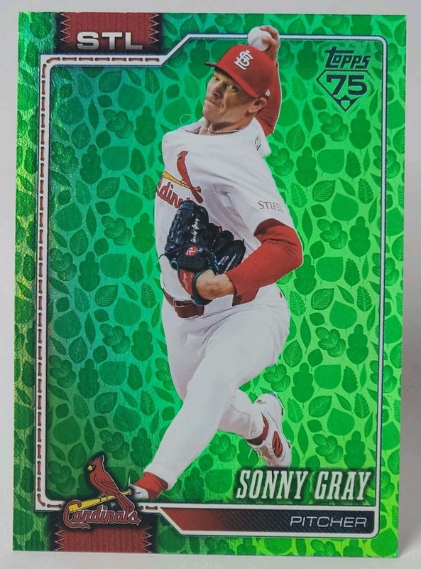 2026 Topps Series 1  Sonny Gray #40  Green Leaf Foil St. Louis Cardinals 